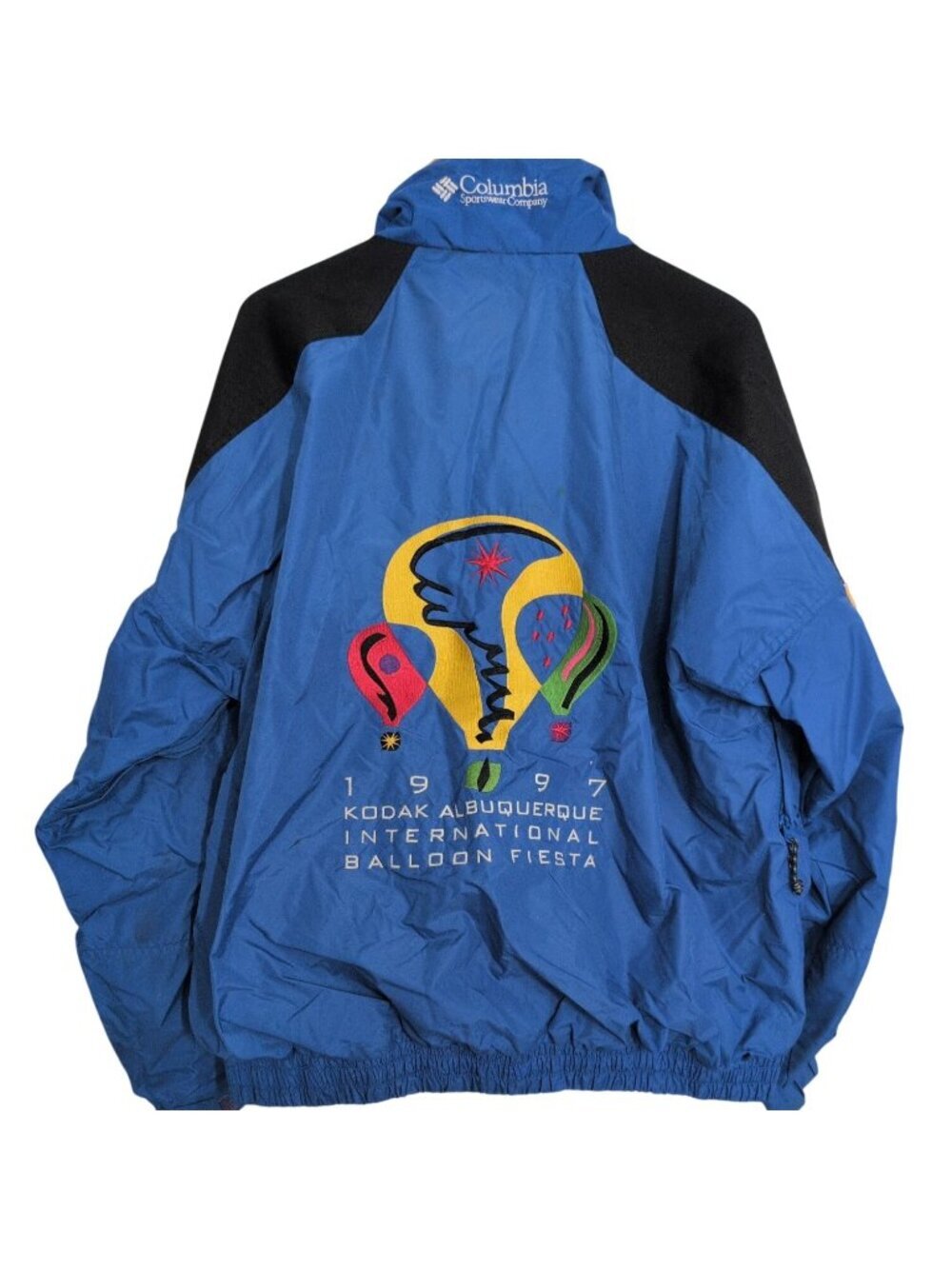 Columbia Albuquerque Balloon Festival 1997 Jacket Mens Size Large Blue Embroider